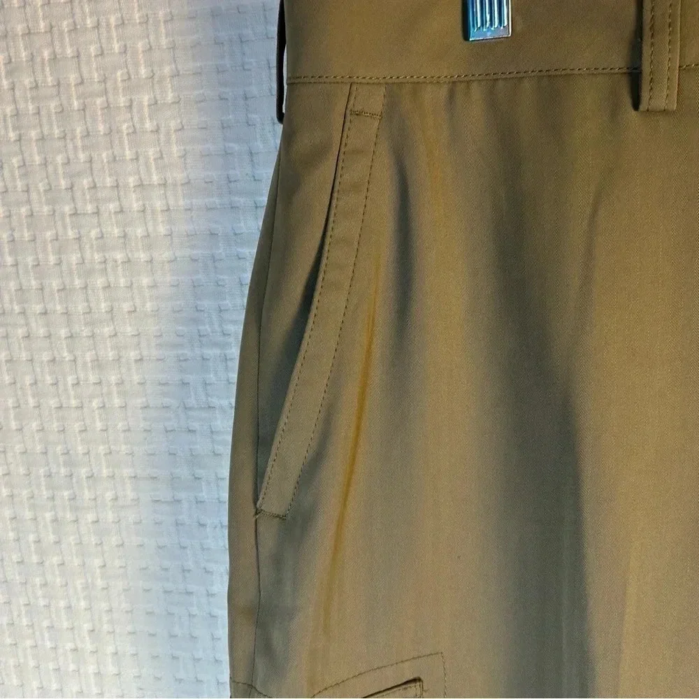 Island Republic Mens Size 42 Dark Tan Khaki Cargo Shorts Pockets Fly Front